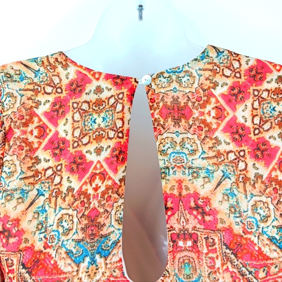 SHOW ME YOUR MUMU Rocky Multicolored Romper Boho Art to Wear Print Size Small - Picture 8 of 14